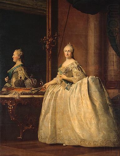 Catherine II of Russia in the mirror, unknow artist
